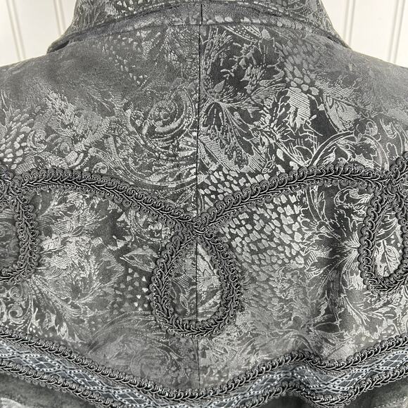 Wilsons Leather Long Trench Coat Jacket Mens Medium Black VTG Lace Suede Lined - Picture 12 of 16